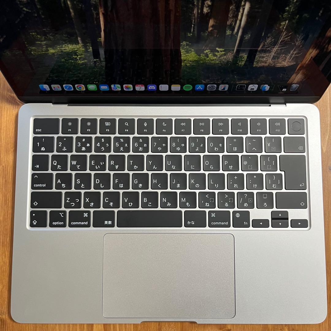 【美品】MacBook Air M2/8GB/512GB/JISキー/100%