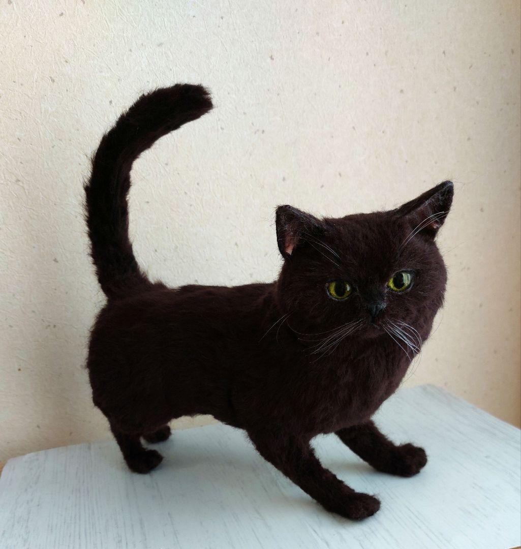 羊毛フェルト　猫(黒猫)