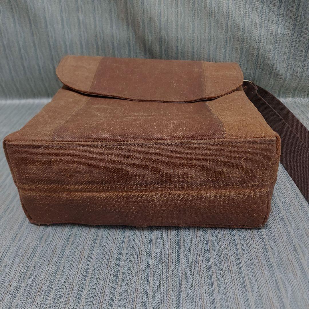 柿渋染め酒袋のサコッシュバッグ(蓋付きマグネットタイプ)