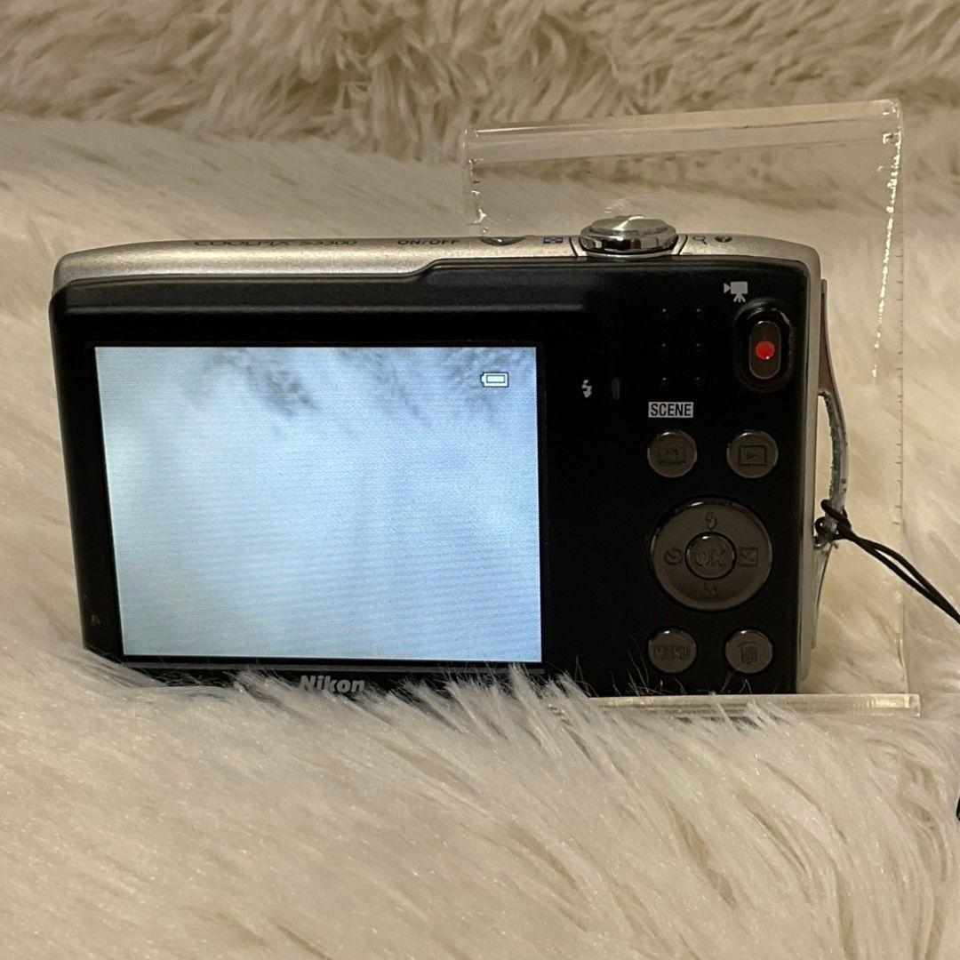 【簡易動作確認済】Nikon COOLPIX S3300 デジタルカメラシルバー