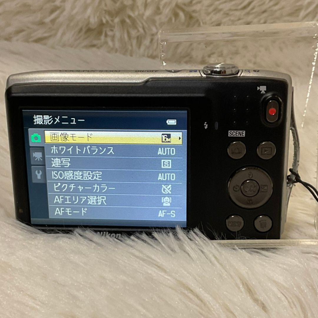 【簡易動作確認済】Nikon COOLPIX S3300 デジタルカメラシルバー