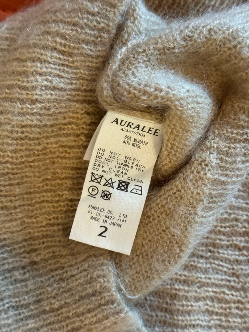 トップス AURALEE MOHAIR KNIT TANK