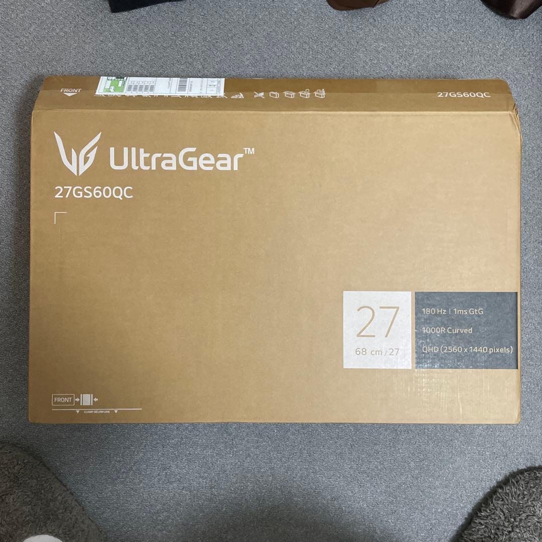 【美品】LG UltraGear 27GS60QC-B27インチ湾曲モニター