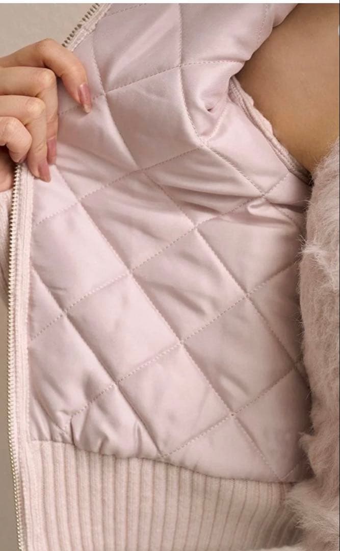 スナイデル ❤︎ファーニットブルゾン❤︎人気即完売/ピンク/新品同様/snidel