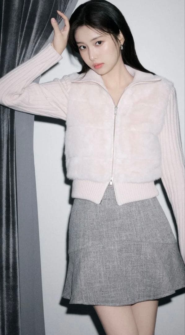 スナイデル ❤︎ファーニットブルゾン❤︎人気即完売/ピンク/新品同様/snidel