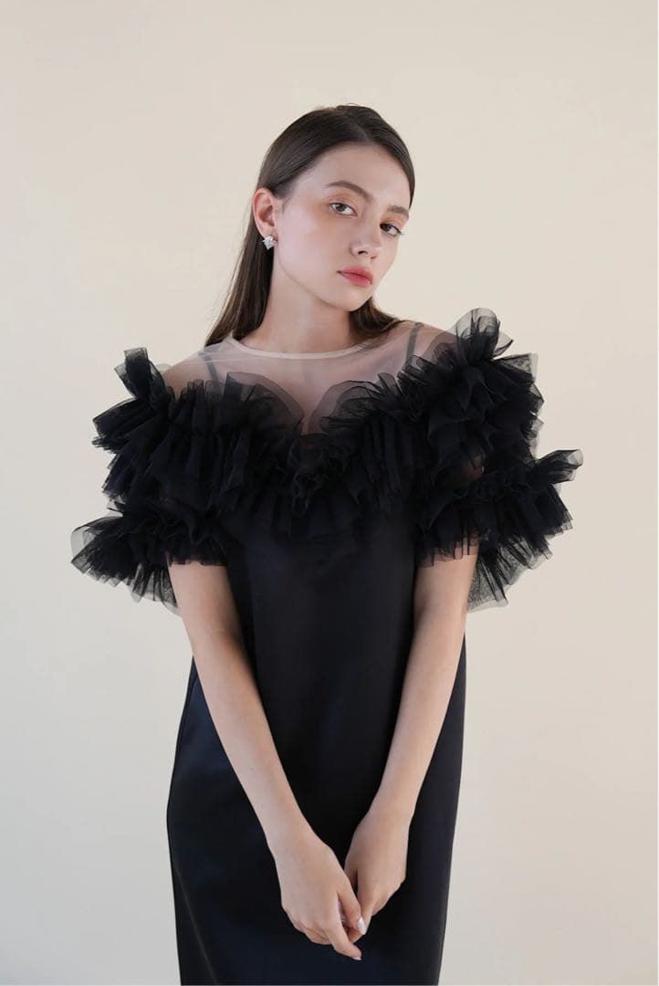 新品　acka ドレス　ワンピース　volume tulle dress