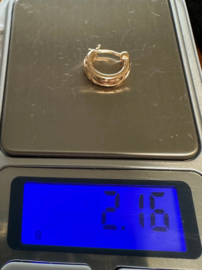 14K PG ハワイアンジュエリー　Lono フープピアス［片耳］