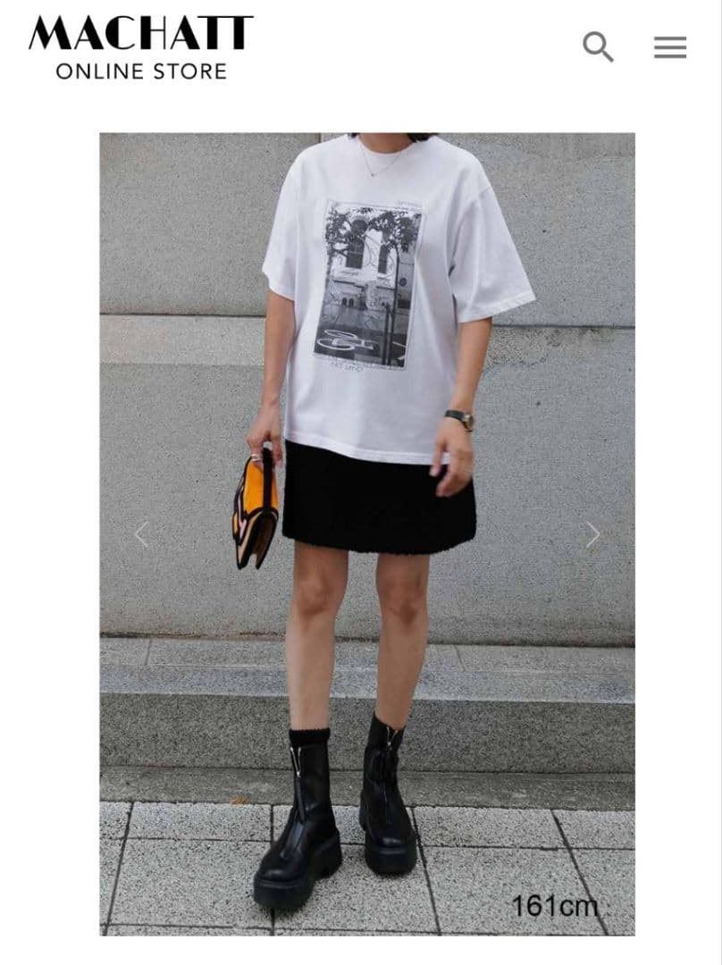 週末限定　machatt ブークレミニスカート　ブラック