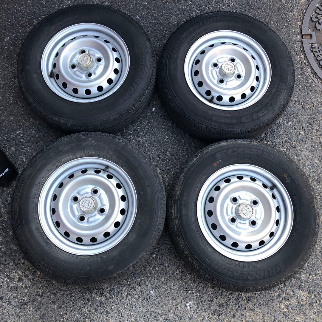 h*i様 ホンダ　N VAN 純正ホイール/タイヤ４本（ブリヂストン走行1800