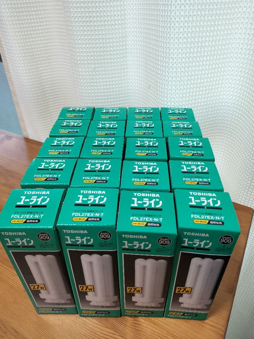 TOSHIBA ユーラインコンパクト蛍光ランプFDL27EX-N-T 新品20個