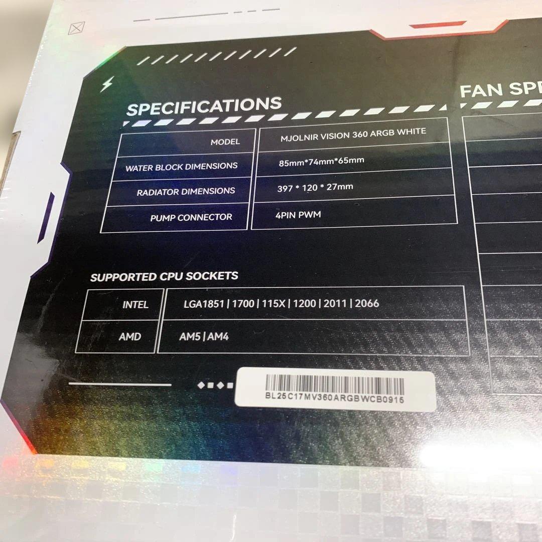 商品未開封　Mjolnir Vision 360 CPUウォータークーラー