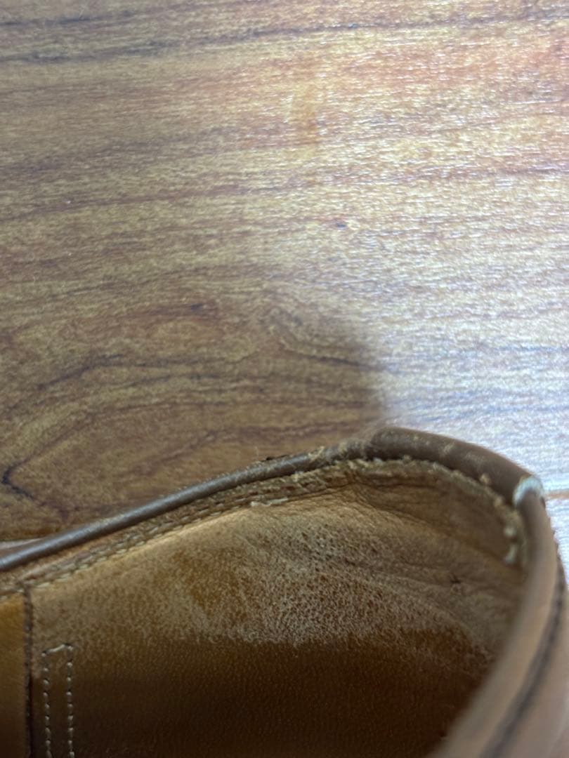 スコッチグレイン ストレートチップ 革靴 茶 Vibram 日本製