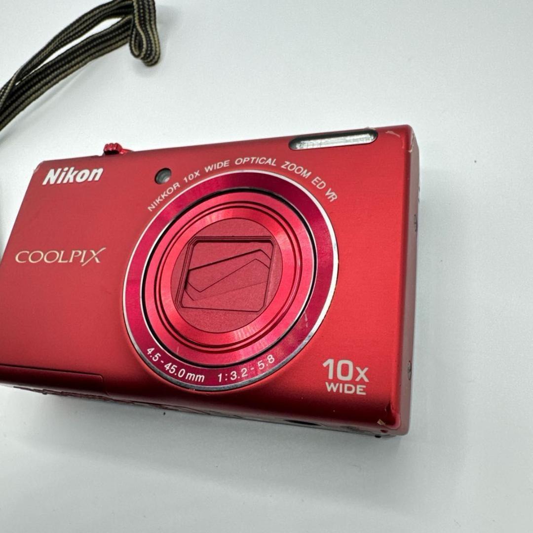 COOLPIX S6200 レッド コンパクトデジタルカメラ NIKON