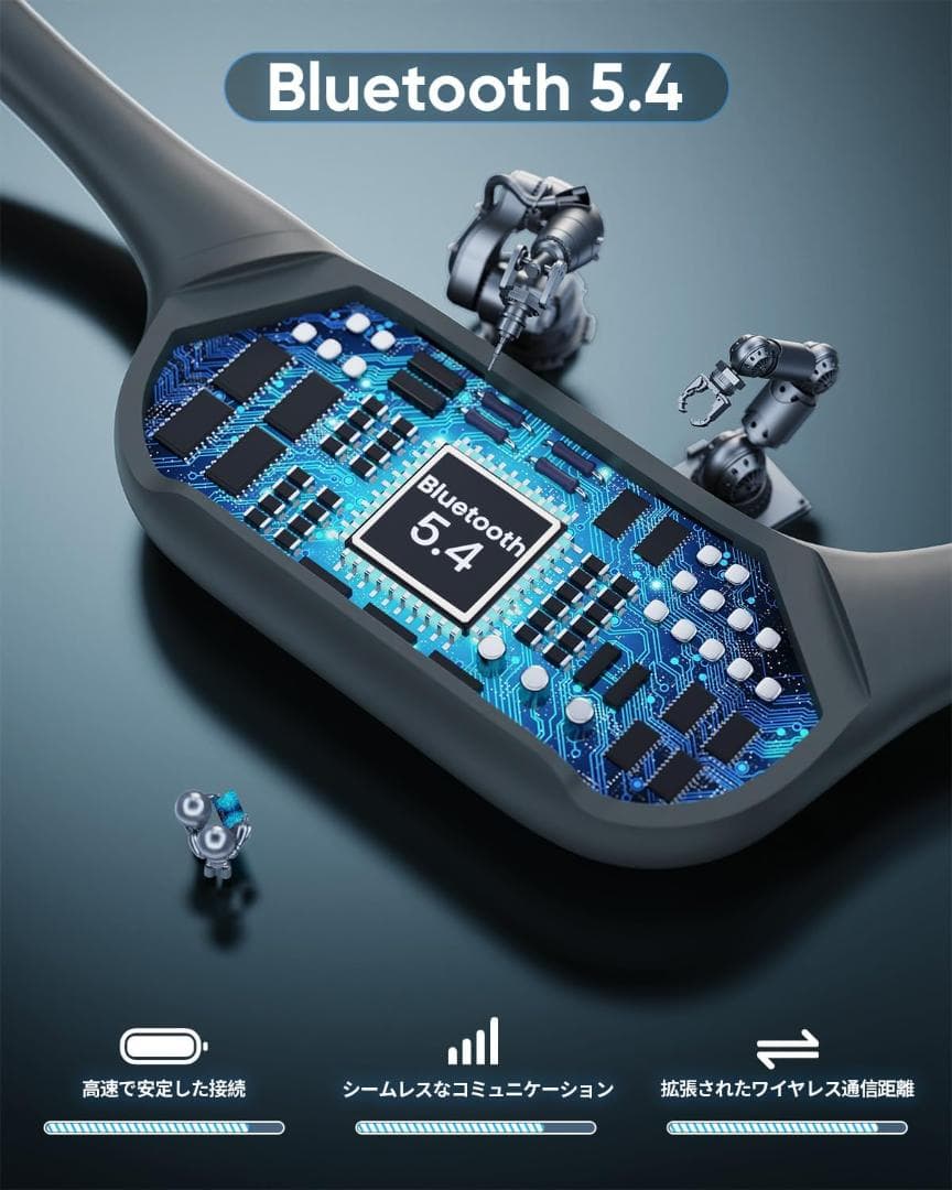 骨伝導イヤホン bluetooth 5.4 水泳 IP68完全防水 32GB