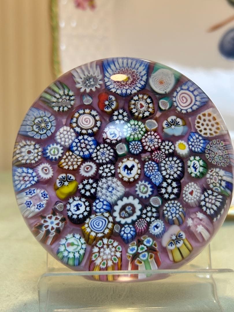 パースシャー　ジョン・ディーコン　ミルフィオリペーパーウェイト