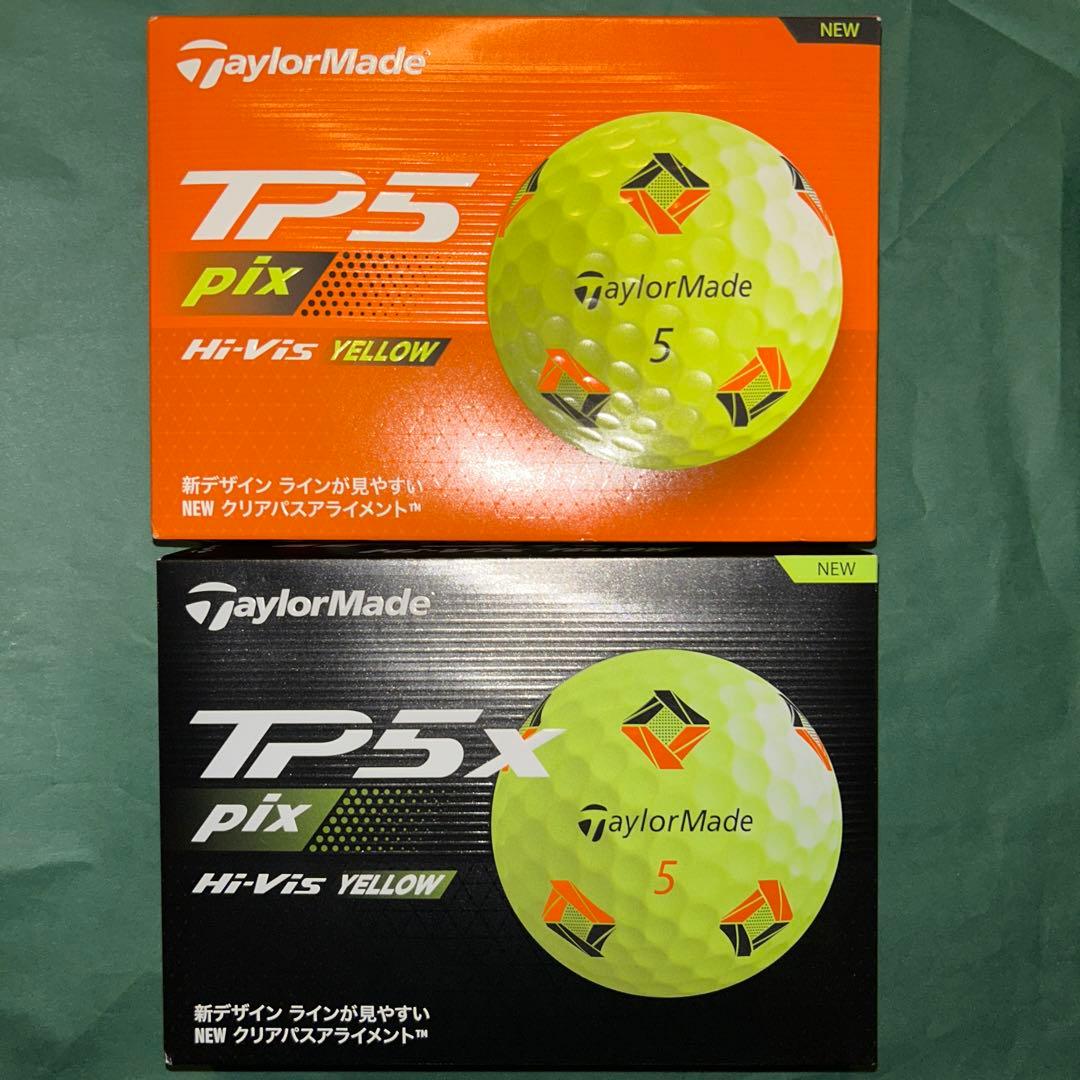 【新品】テーラーメイド TP5 TP5X Pix イエローボール 2ダースセット