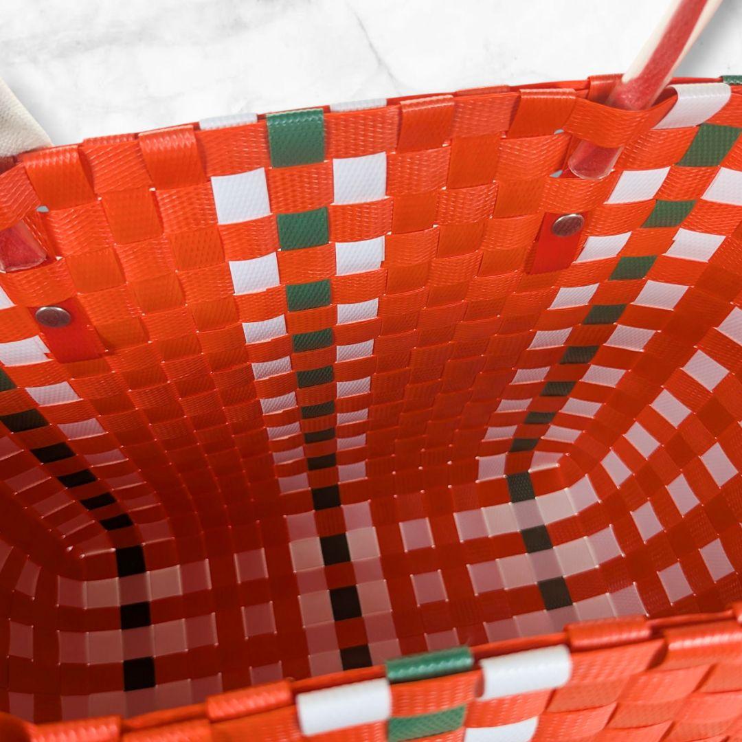 【美品】MARNI マルニ バスケットバッグ レッド 軽量トート 春夏人気カラー