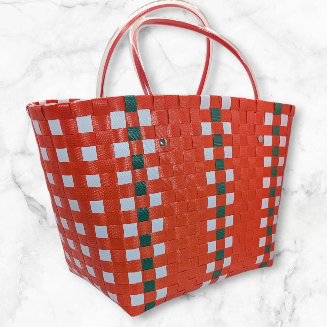 【美品】MARNI マルニ バスケットバッグ レッド 軽量トート 春夏人気カラー