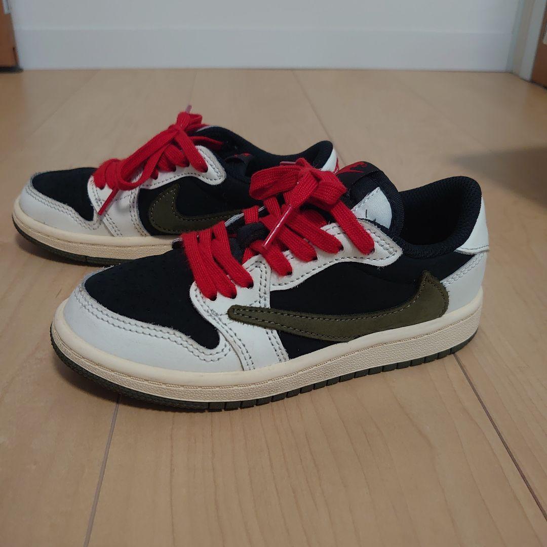 トラヴィススコット エアジョーダン1ミディアム オリーブ PS 17.5cm