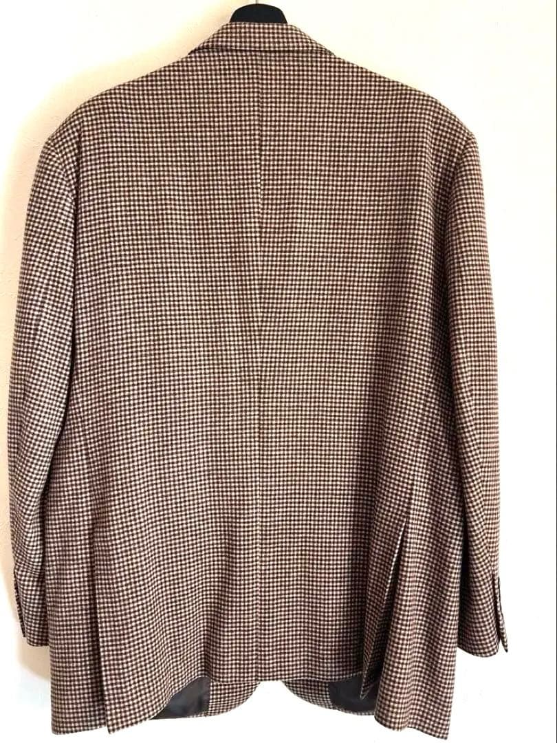 【Masa】ゼニア生地 カシミヤ混 テーラードジャケット 千鳥格子 AB6