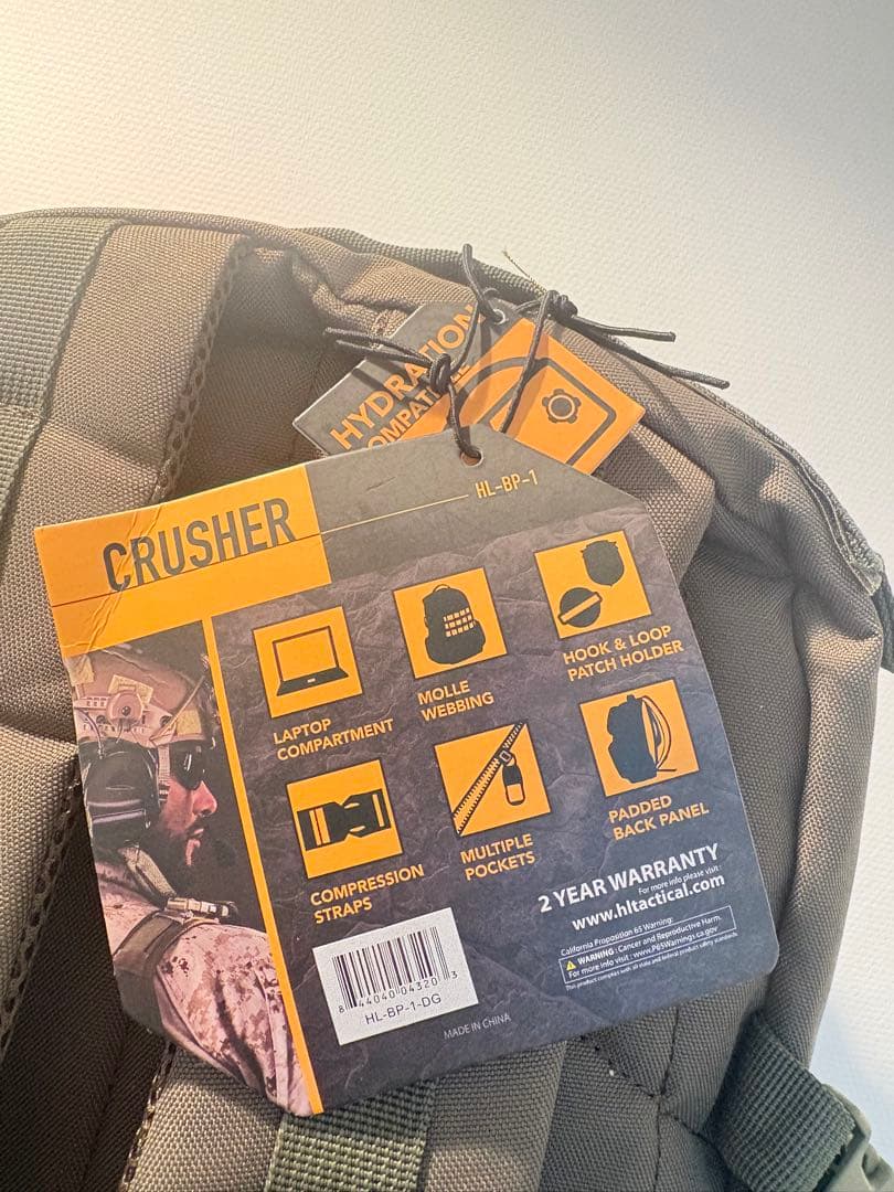 HighlandTactical MolleウェビングCRUSHERバックパック