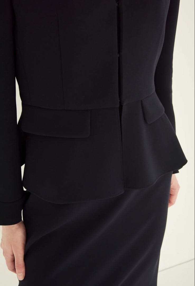 【美品】MW Tokyo ノーカラージャケット ネイビー