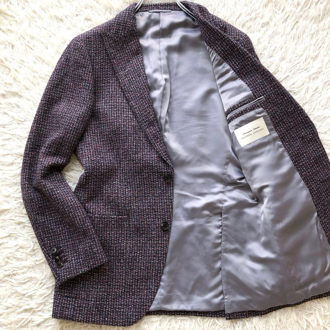 【極美品カノニコ ツイード三者混】ユニバーサルランゲージ　テーラードジャケット