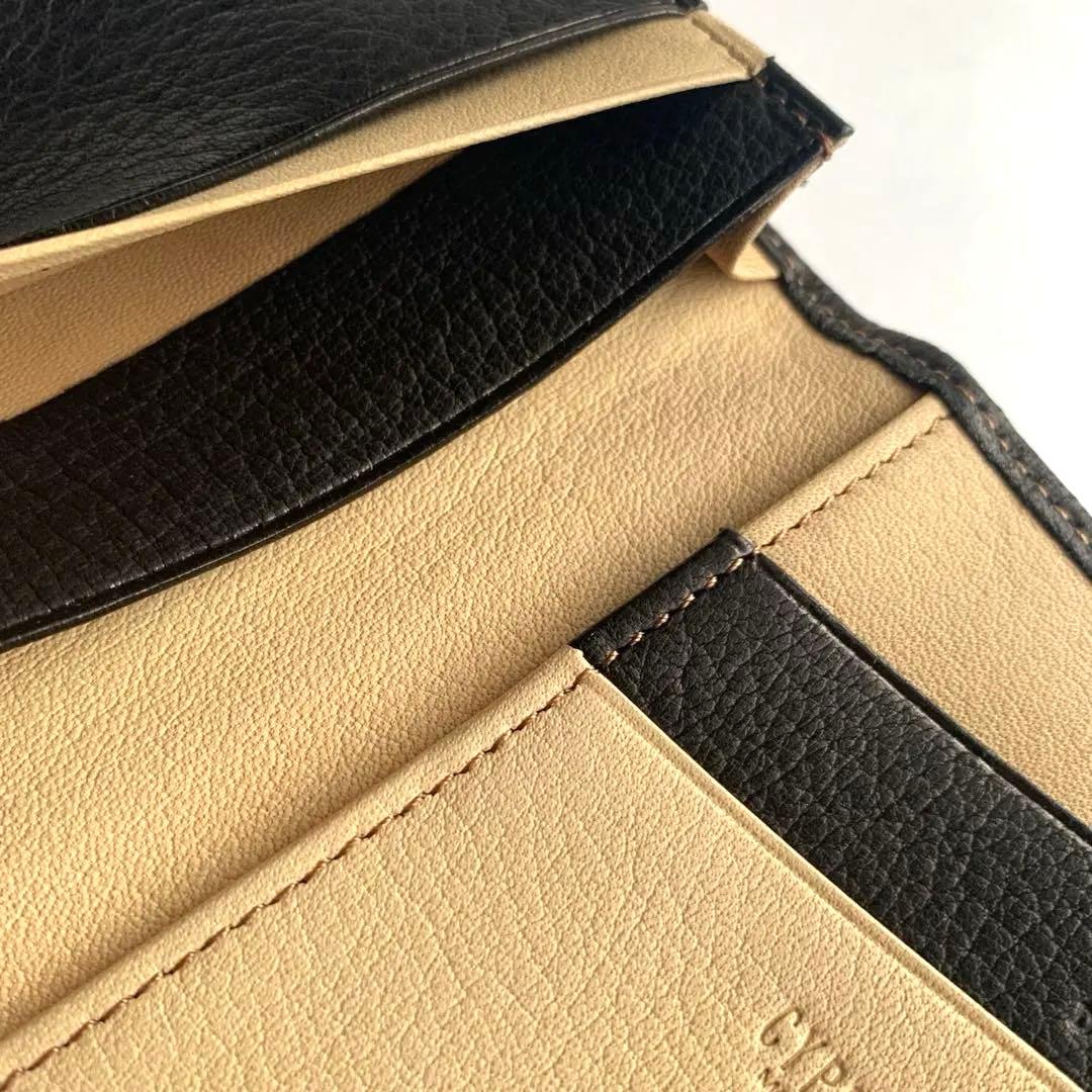 新品未使用 CYPRIS 名刺入れ キプリス2223 本革 ブラックレザー