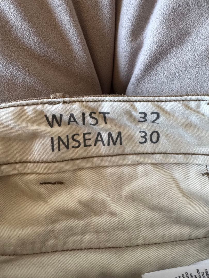 【名作】RRL ダブルアールエル オフィサーズ チノ ベージュ 32/30