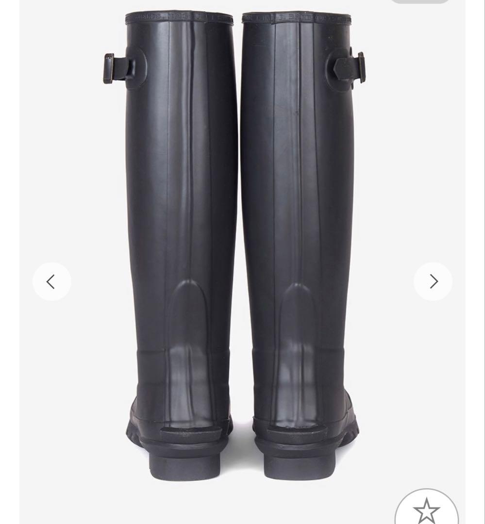 Barbour サイドストラップレインブーツ　ブラック