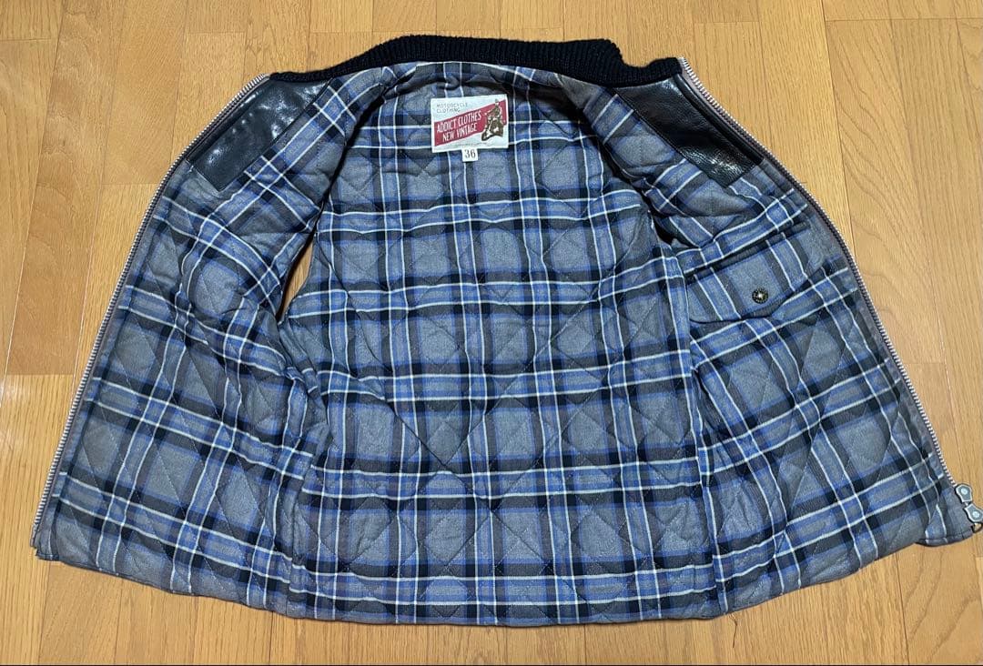 アディクトクローズ ワックスコットンキルティングベスト