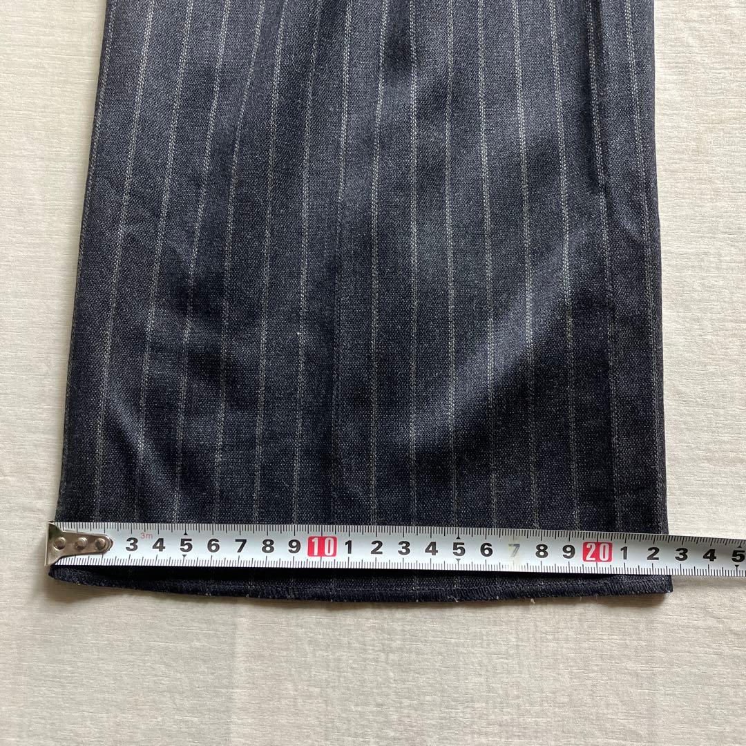 armani collezioni /ストライプ スラックス チャコール 42