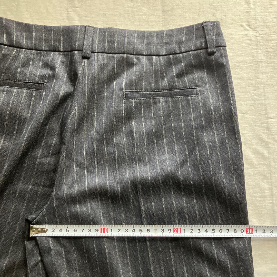 armani collezioni /ストライプ スラックス チャコール 42