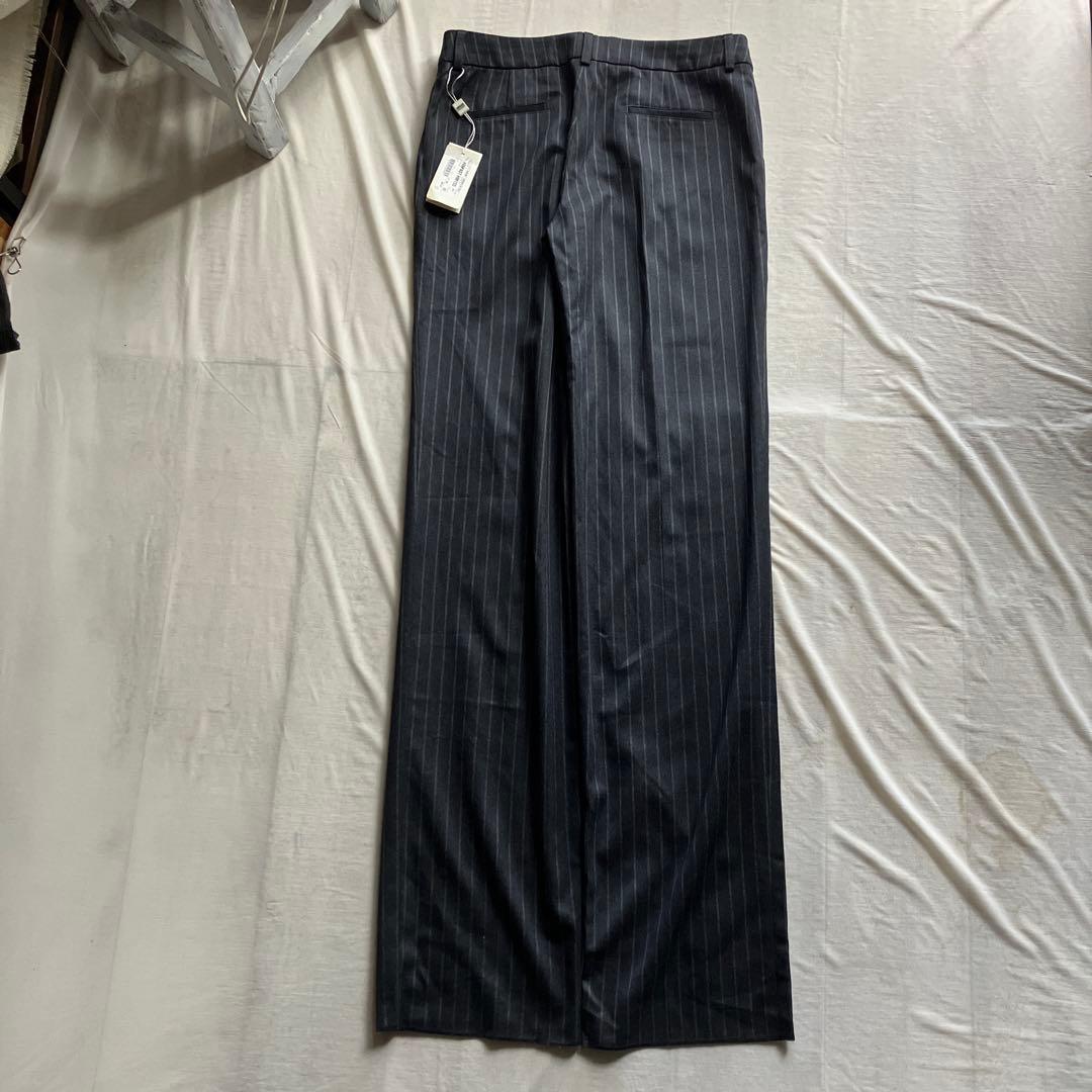 armani collezioni /ストライプ スラックス チャコール 42