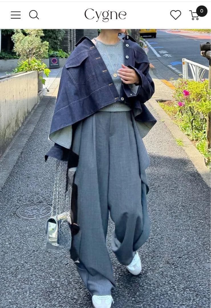 未使用タグ＊cygne サイドフレアパンツ Ron シーニュ　SIZE0