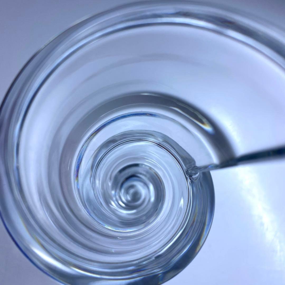 バカラ　スパイラルフラワーベース　共箱　高さ21㎝　東Y7-0204☆1Fトヒト