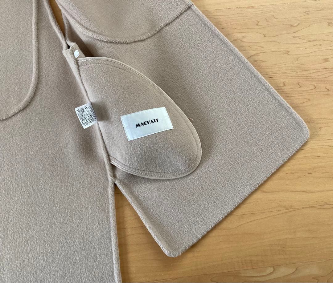 【美品】machatt マチャット　リバーウールベスト　ベージュ