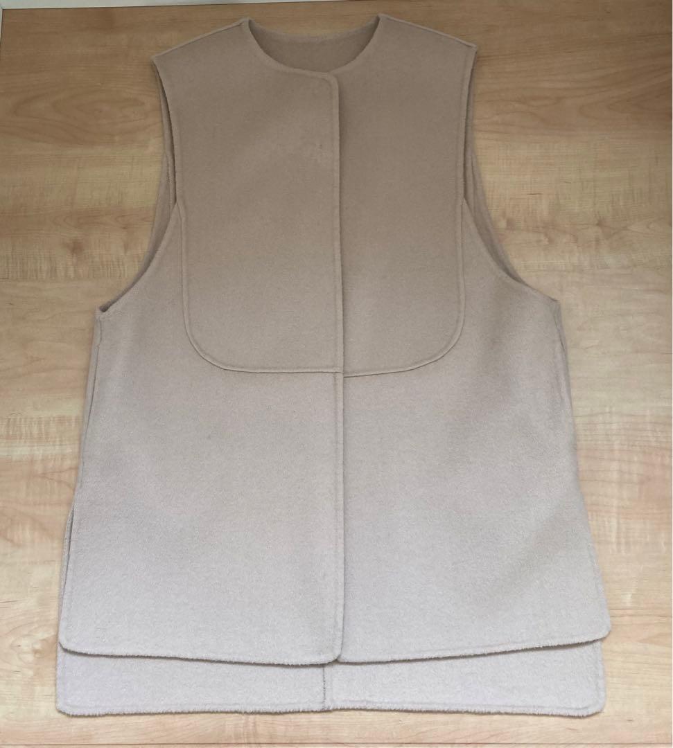 【美品】machatt マチャット　リバーウールベスト　ベージュ