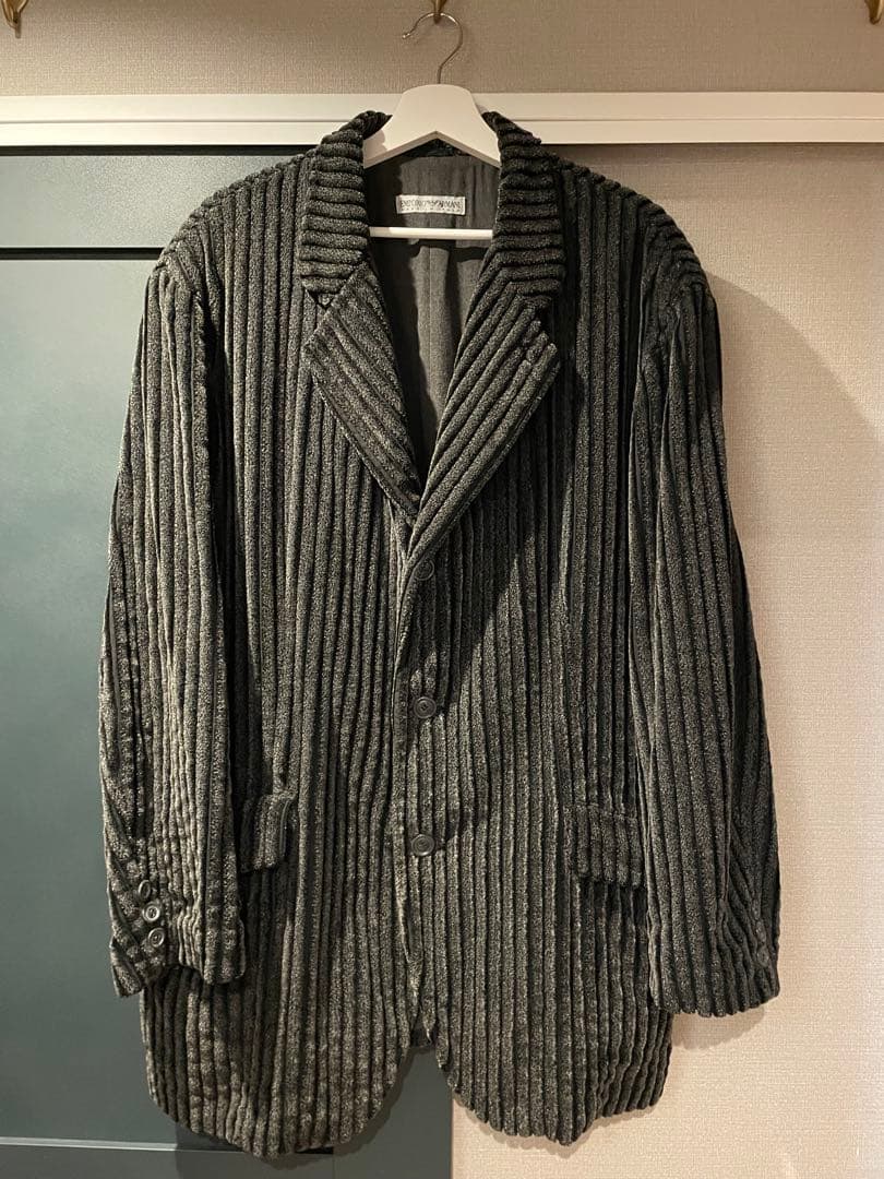 56 XXL 90s EMPORIO ARMANI 極太畝 コーデュロイ JKT