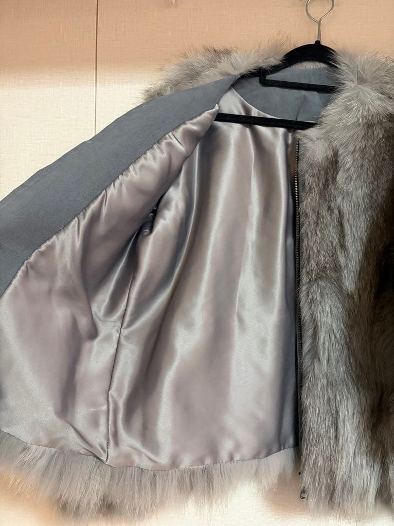 レディース ファー コート ジャケット フォックス リアルファー