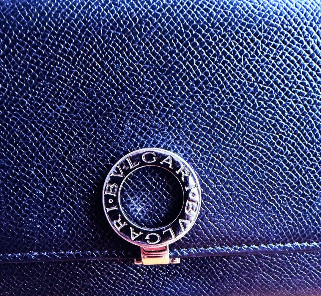 BVLGARI ブルガリ ロゴクリップ 二つ折り長財布 ブラック