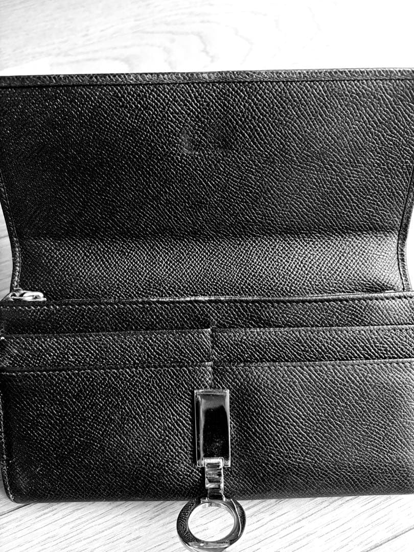 BVLGARI ブルガリ ロゴクリップ 二つ折り長財布 ブラック