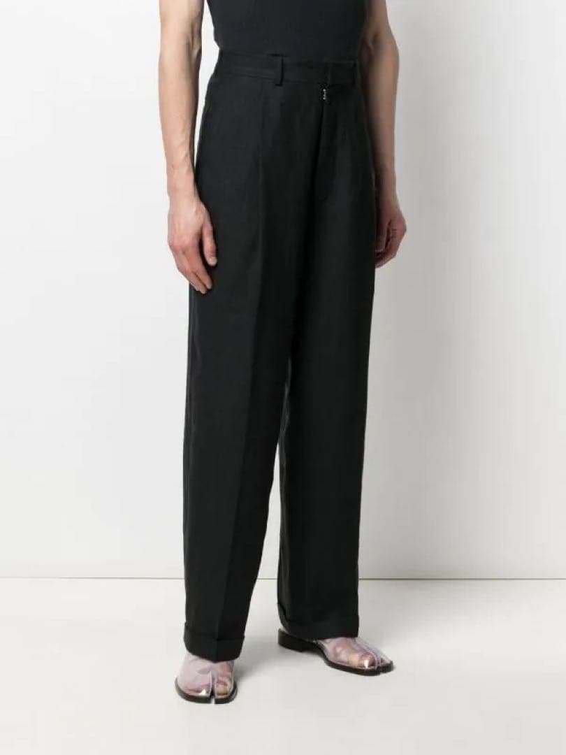 【美品】メゾンマルジェラ 4ステッチ リネン トラウザーズ（スラックス）