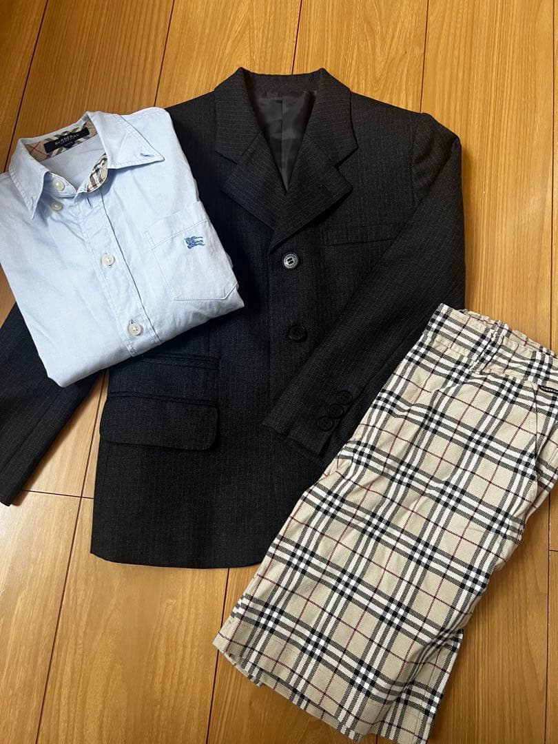 バーバリー　ノバチェック　ジャケット ハーフパンツ シャツ　120 130