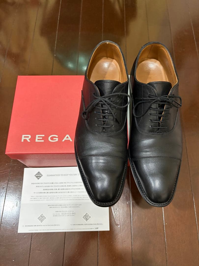 リーガル ビジネスシューズ ストレートチップ 黒 GORE-TEX 25.5cm