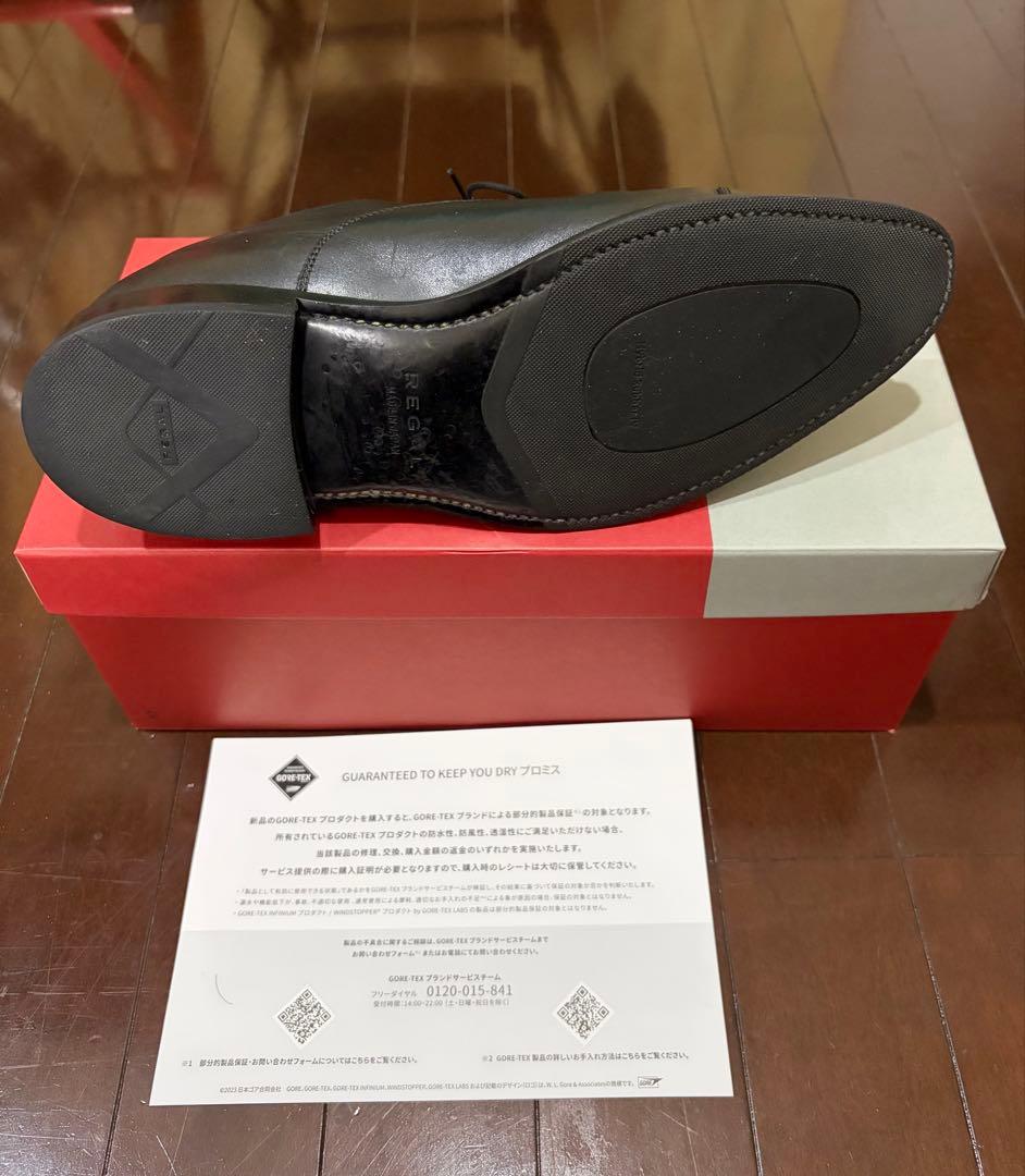 リーガル ビジネスシューズ ストレートチップ 黒 GORE-TEX 25.5cm