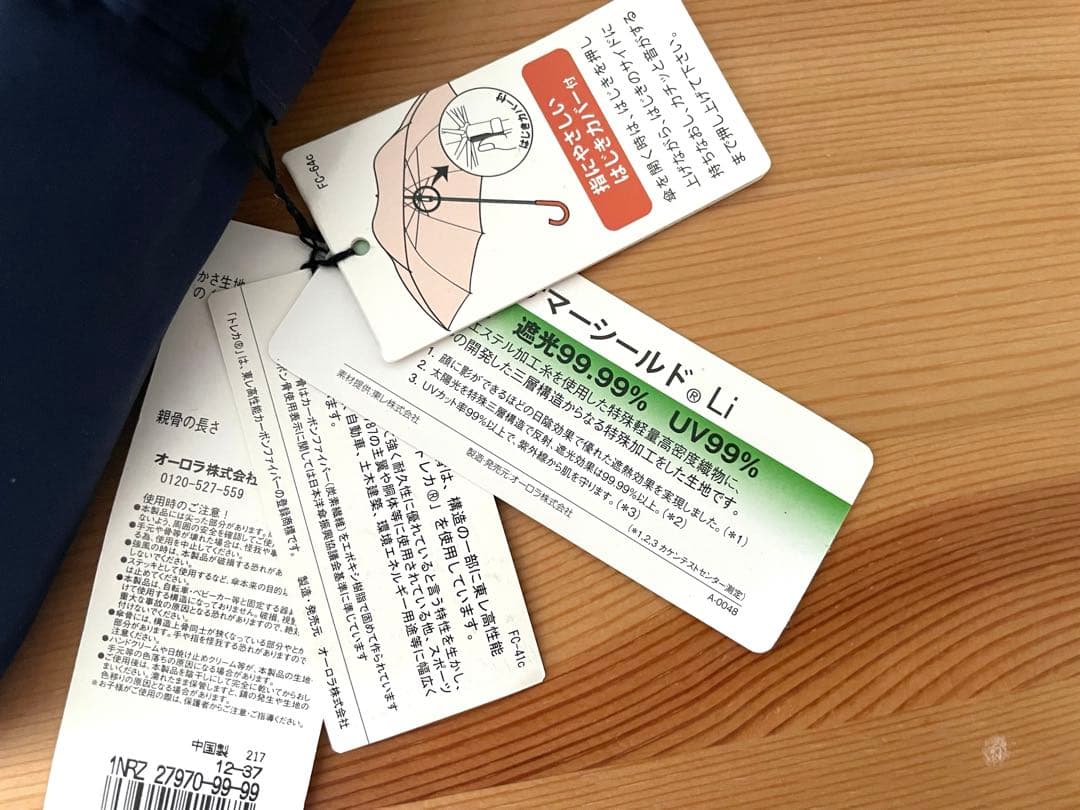 NINA RICCI ネイビー 日傘　晴雨兼用(新品未使用)