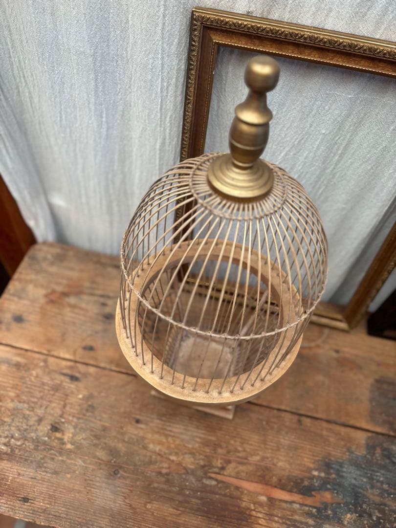 フランス 美しい装飾 ヴィンテージ バードゲージ 鳥かご インテリア