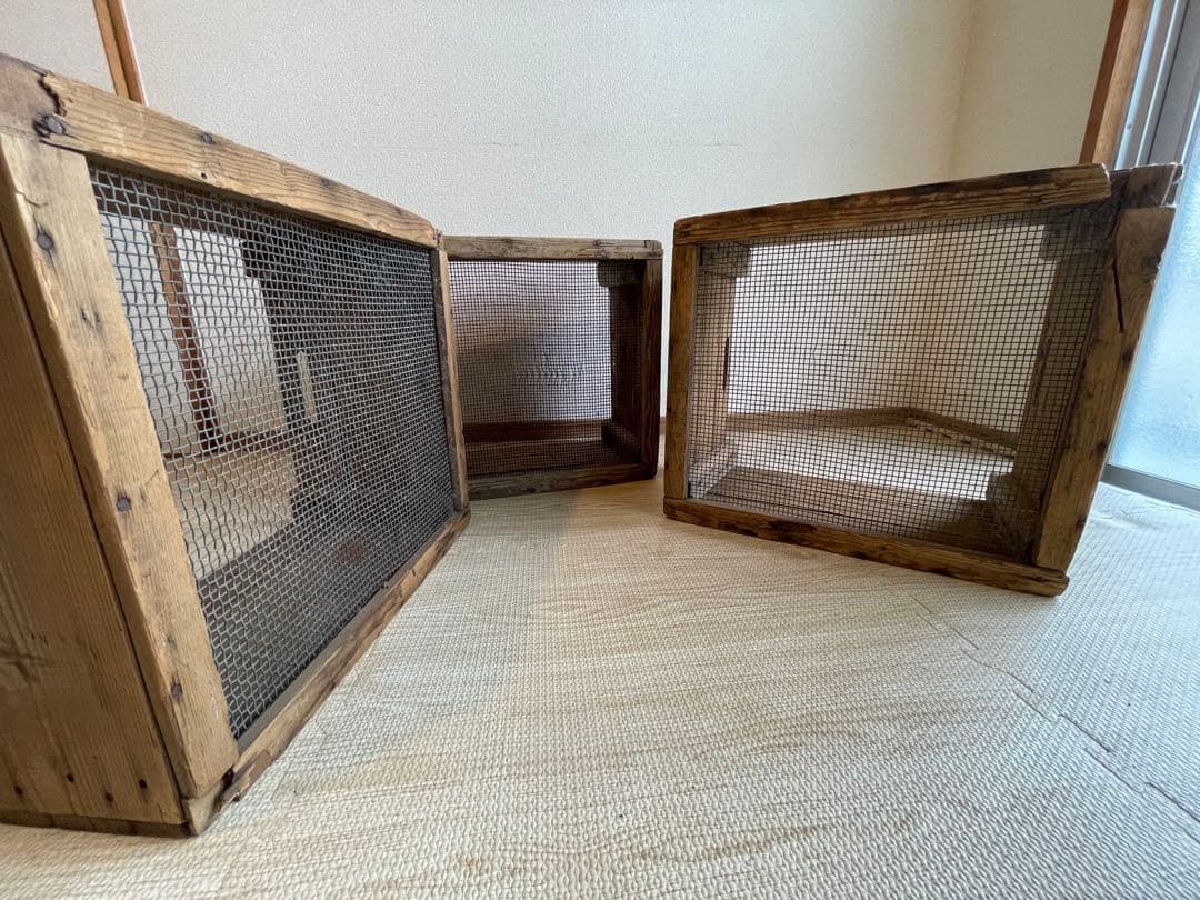 ヴィンテージ木箱　3個セット　キャベツボックス　ウッドボックス　アンティーク