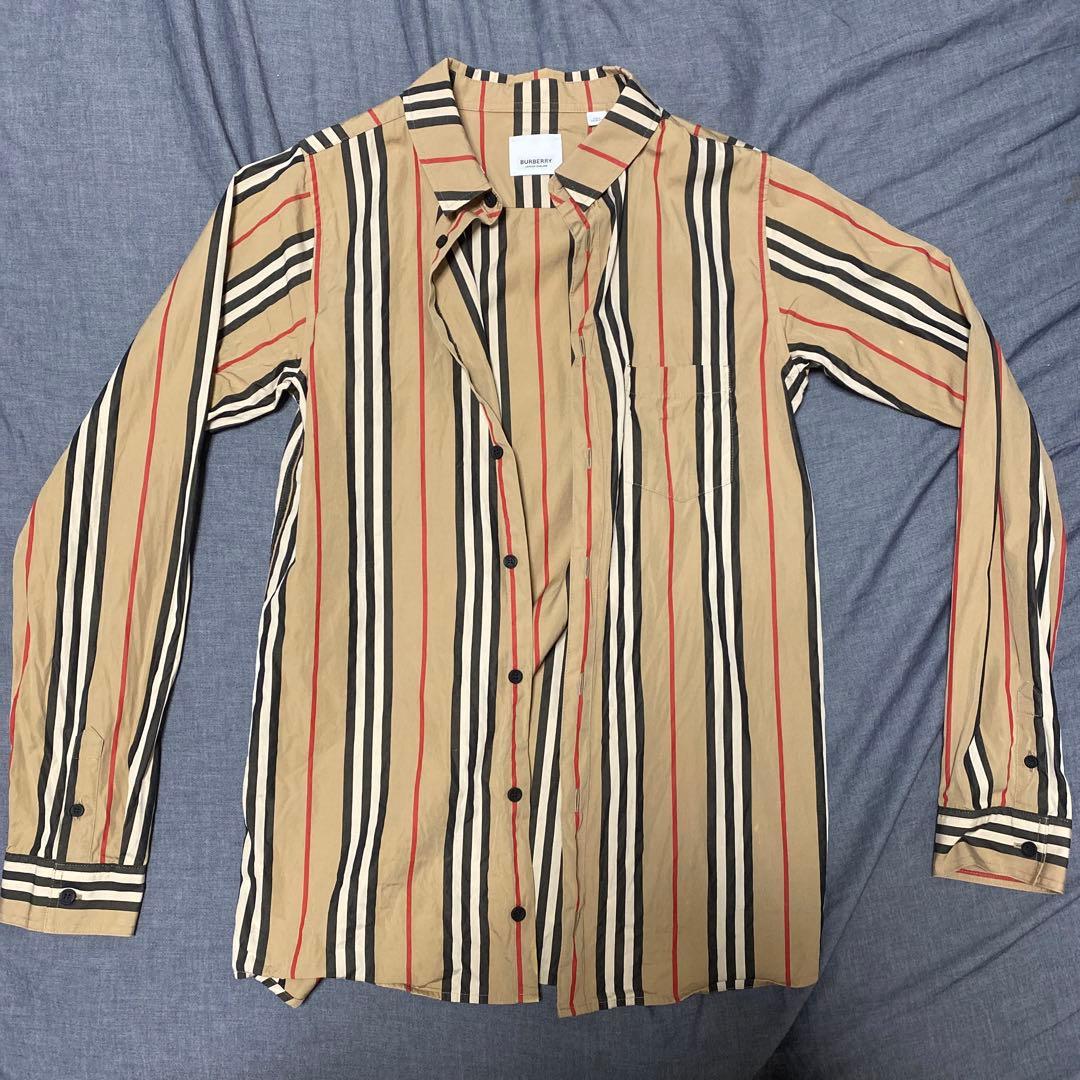 BURBERRY ストライプ柄 長袖シャツ 14Y